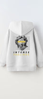 Kapüşonlu İçi Polar Intense Feelings Baskılı Beyaz Unisex Çocuk Hoodie Sweatshirt