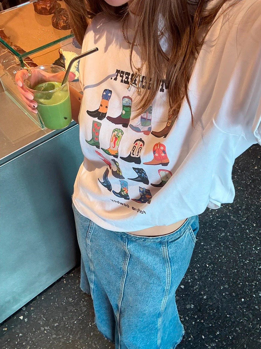 Kadın Western Ruhunu Taşıyan Forever Cowboy Tişört