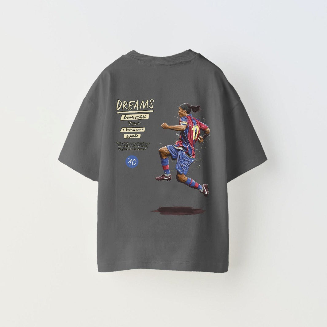 Always On Yazılı Futbol Tasarım Baskılı Füme Çocuk T-shirt