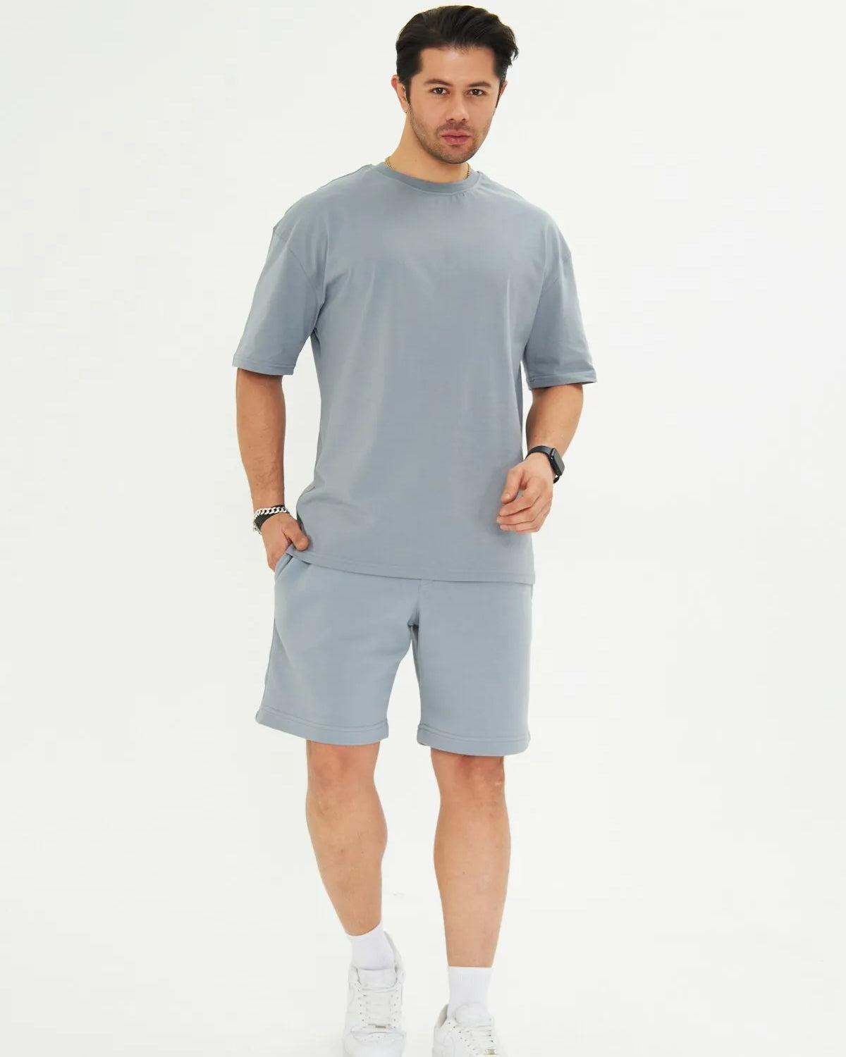 Pamuklu Relax Konforlu Oversize Tişört ve Şort Takımı