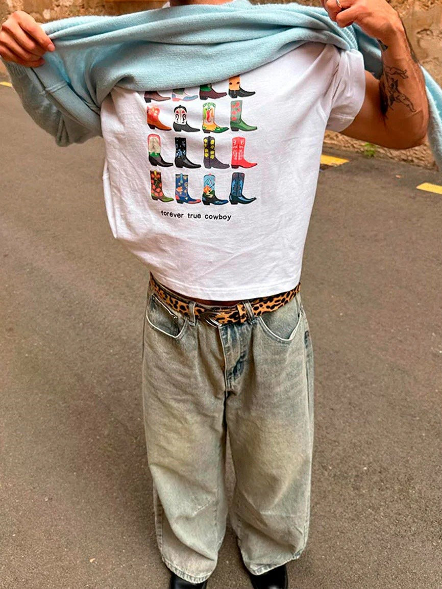 Kadın Western Ruhunu Taşıyan Forever Cowboy Tişört