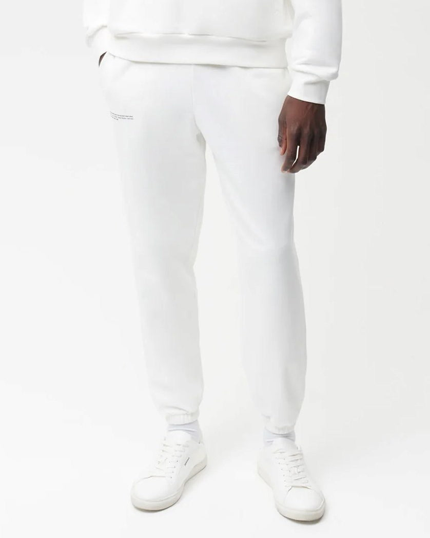 Beli Lastikli Paçası Lastikli Pamuklu Nefes Alan Nature Concept Regular Fit Jogger Beyaz Eşofman Alt