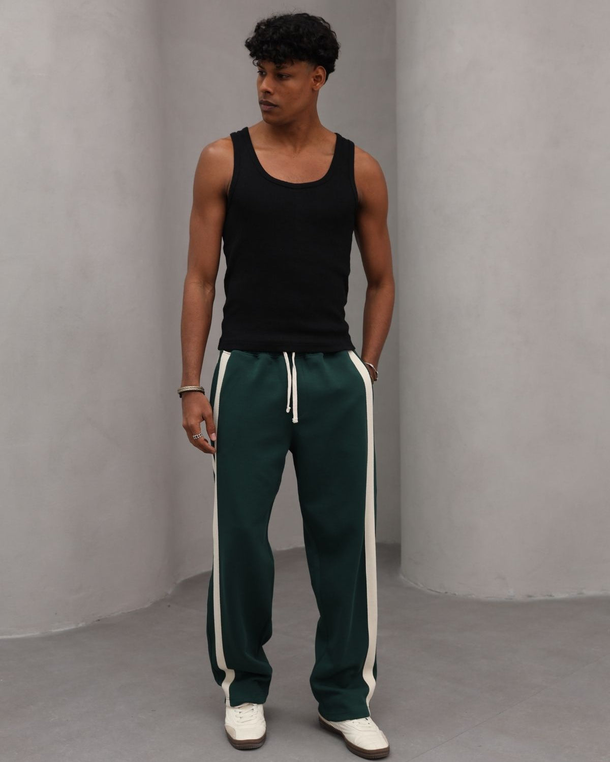 Şerit  Detaylı Oversize Erkek Eşofman Altı