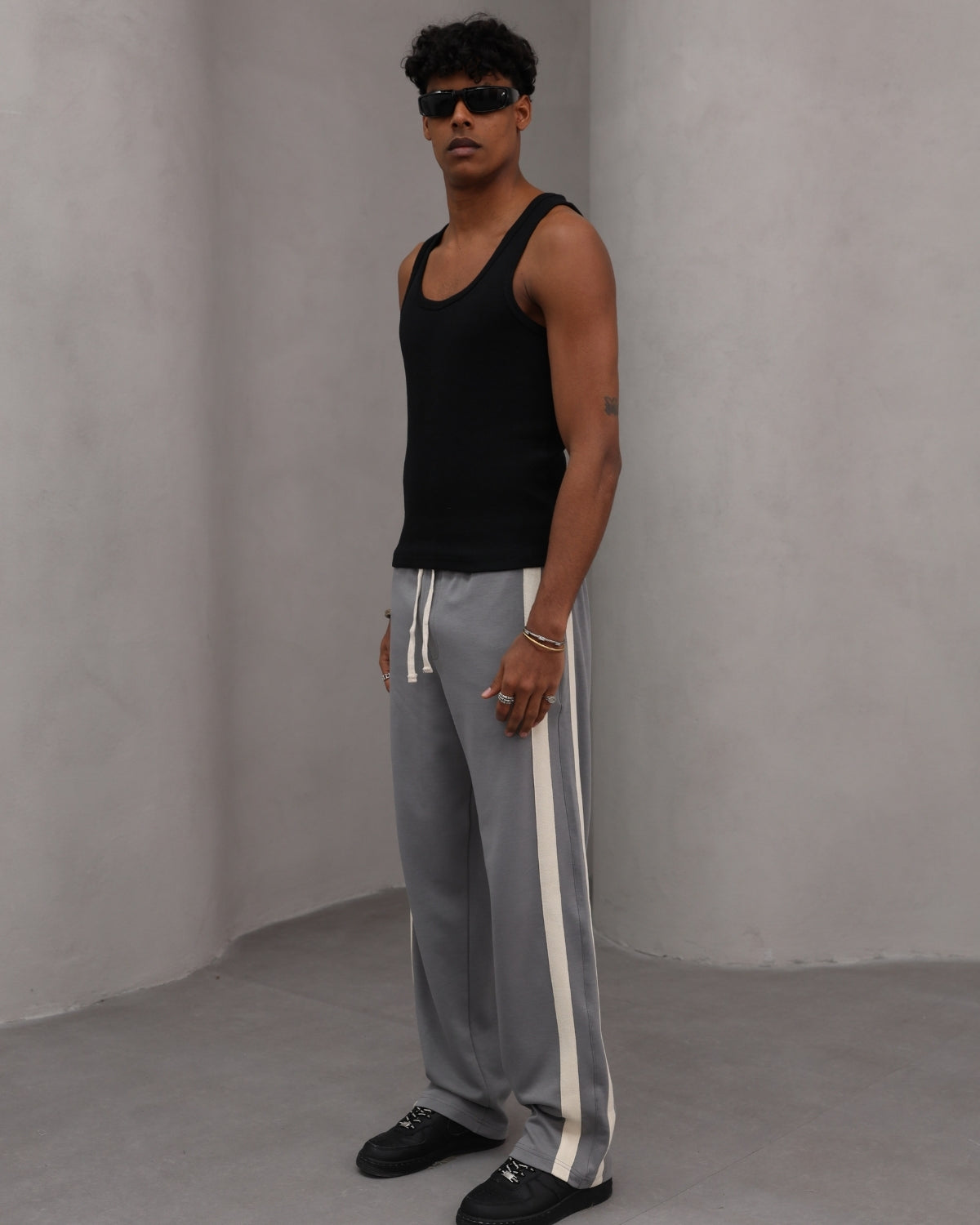 Şerit  Detaylı Oversize Erkek Eşofman Altı