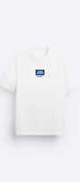 Classıc Aesthetic Yazı Baskılı Oversize Beyaz Erkek T-shirt