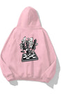 Kapüşonlu İçi Polar Satranç Think Baskılı Pembe Unisex Oversize Hoodie Sweatshirt