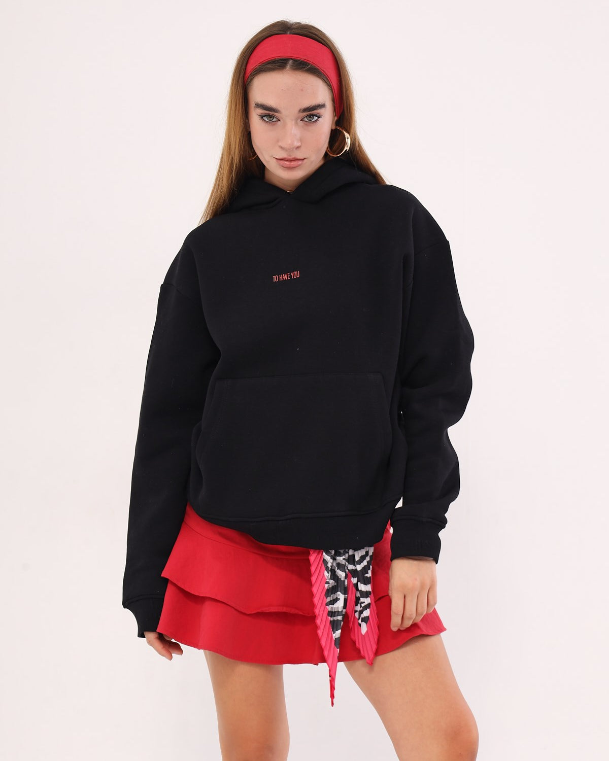 Kapüşonlu İçi Polar To Have You Yazılı Zar Baskılı Siyah Unisex Hoodie Sweatshirt