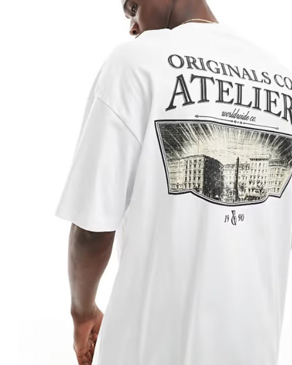 Büyük Beden Erkek Tişört %100 Pamuk Beyaz Oversize Yazlık