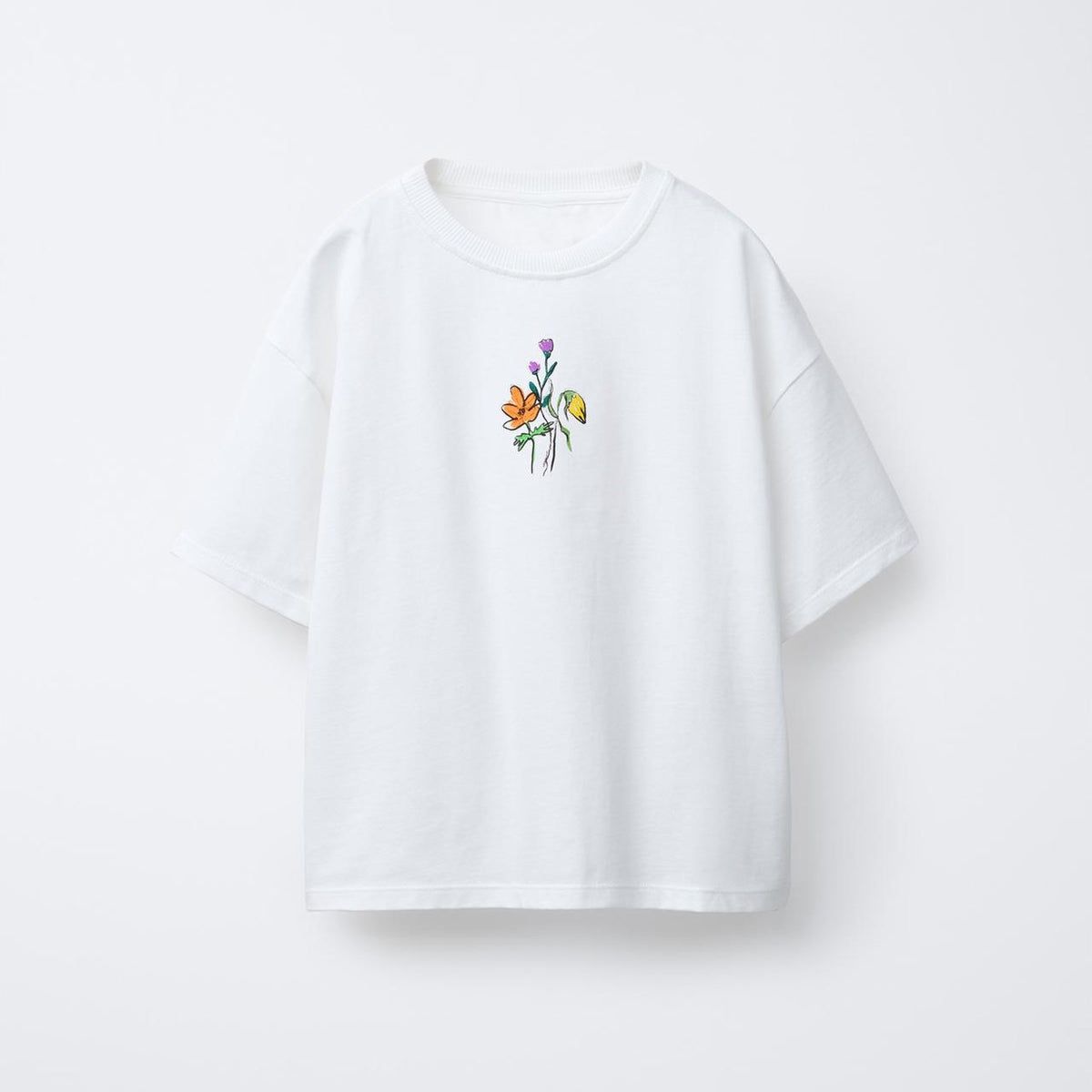 Flower Heaven Baskılı Kız Çocuk %100 Pamuk Tişört