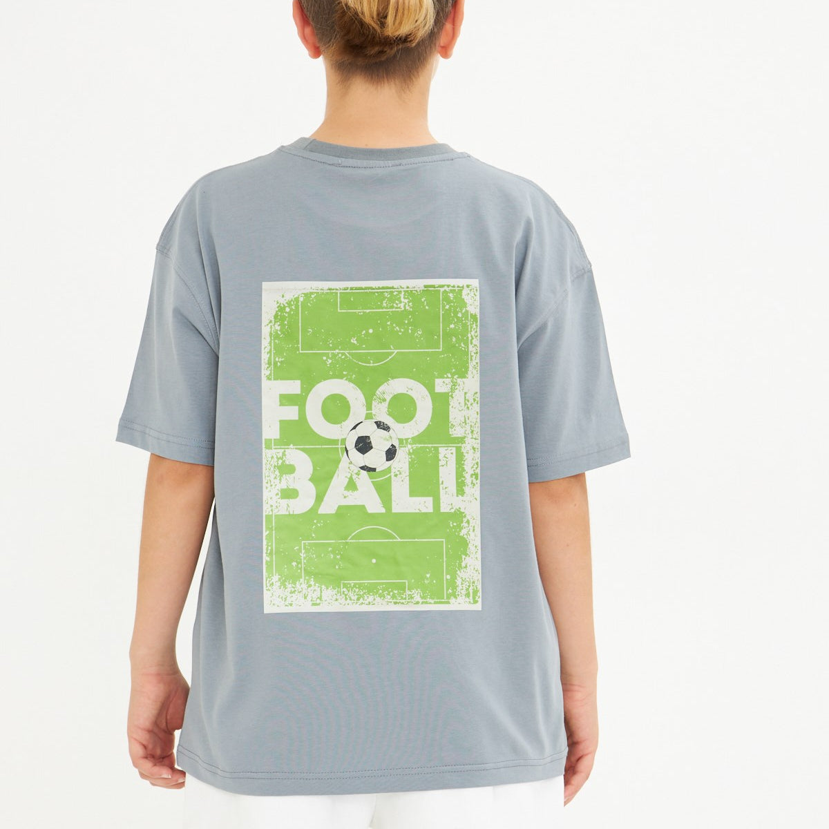 Believe Yazılı Futbol Tasarım Baskılı Füme Çocuk T-shirt