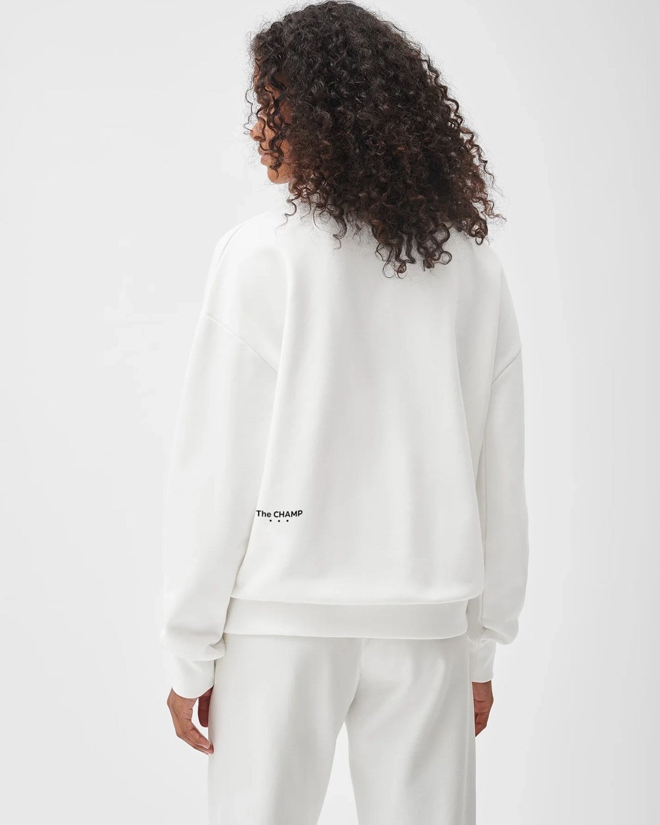 Beyaz Unisex Bisiklet Yaka Nature Concept Baskılı Oversize Hoodie Sweatshirt