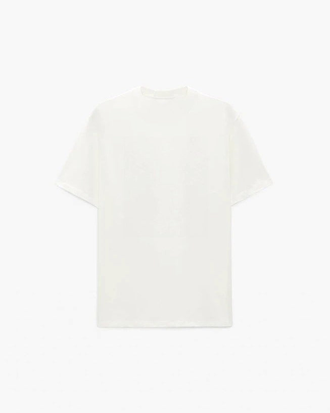 Bisiklet Yaka Club Petanque Baskılı Beyaz Oversize Erkek T-shirt