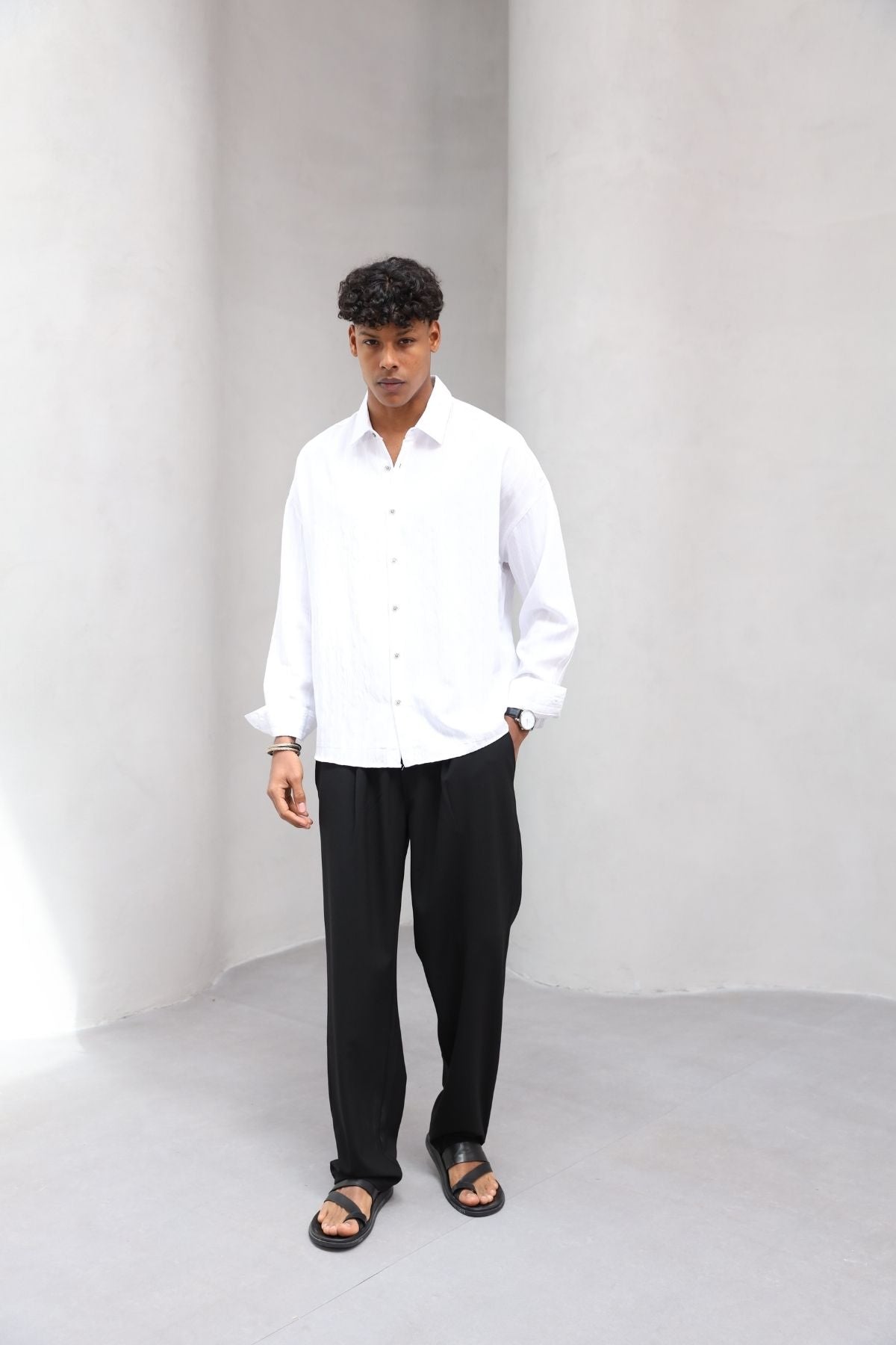 Yumuşak Dokulu Çizgili Modern Erkek Gömlek