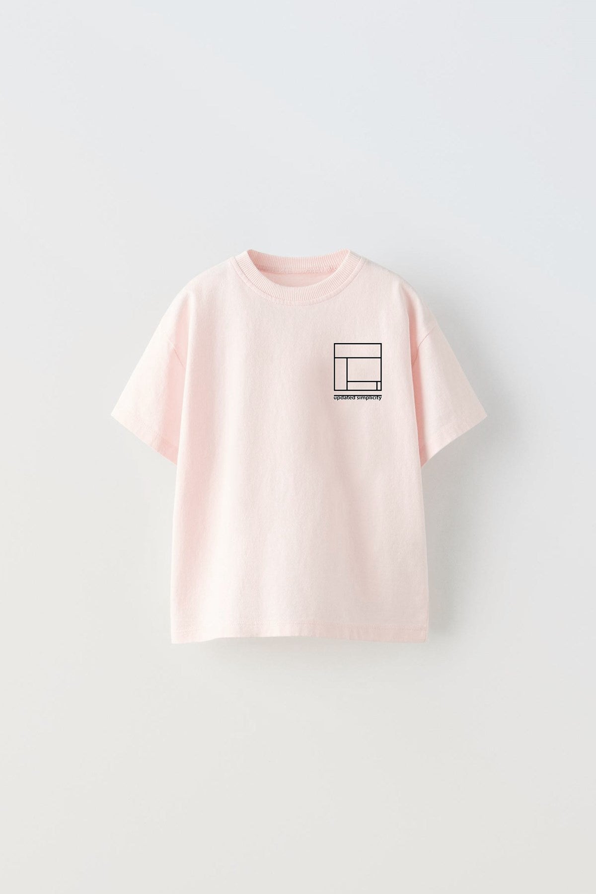 Updated Simplicity Yazılı Desen Tasarım Baskılı Pembe Çocuk T-Shirt