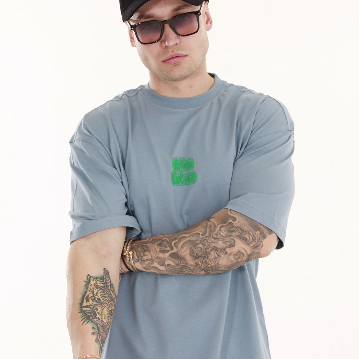 Bisiklet Yaka Oversize Erkek T-shirt