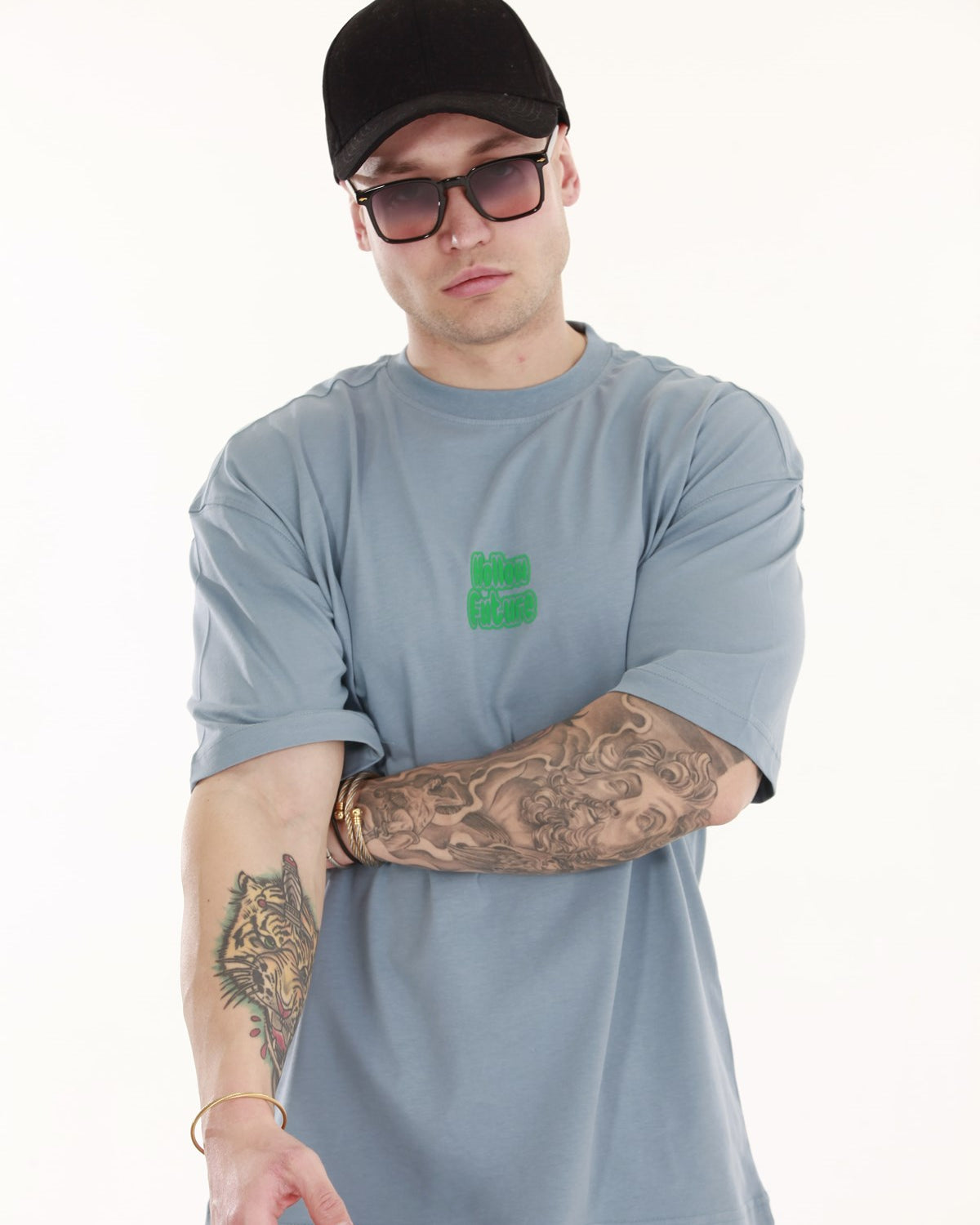 Bisiklet Yaka Oversize Erkek T-shirt