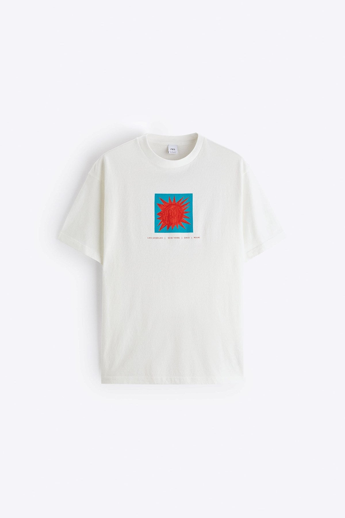 Bisiklet Yaka Afraid Of Real World Baskılı Beyaz Oversize Erkek T-shirt