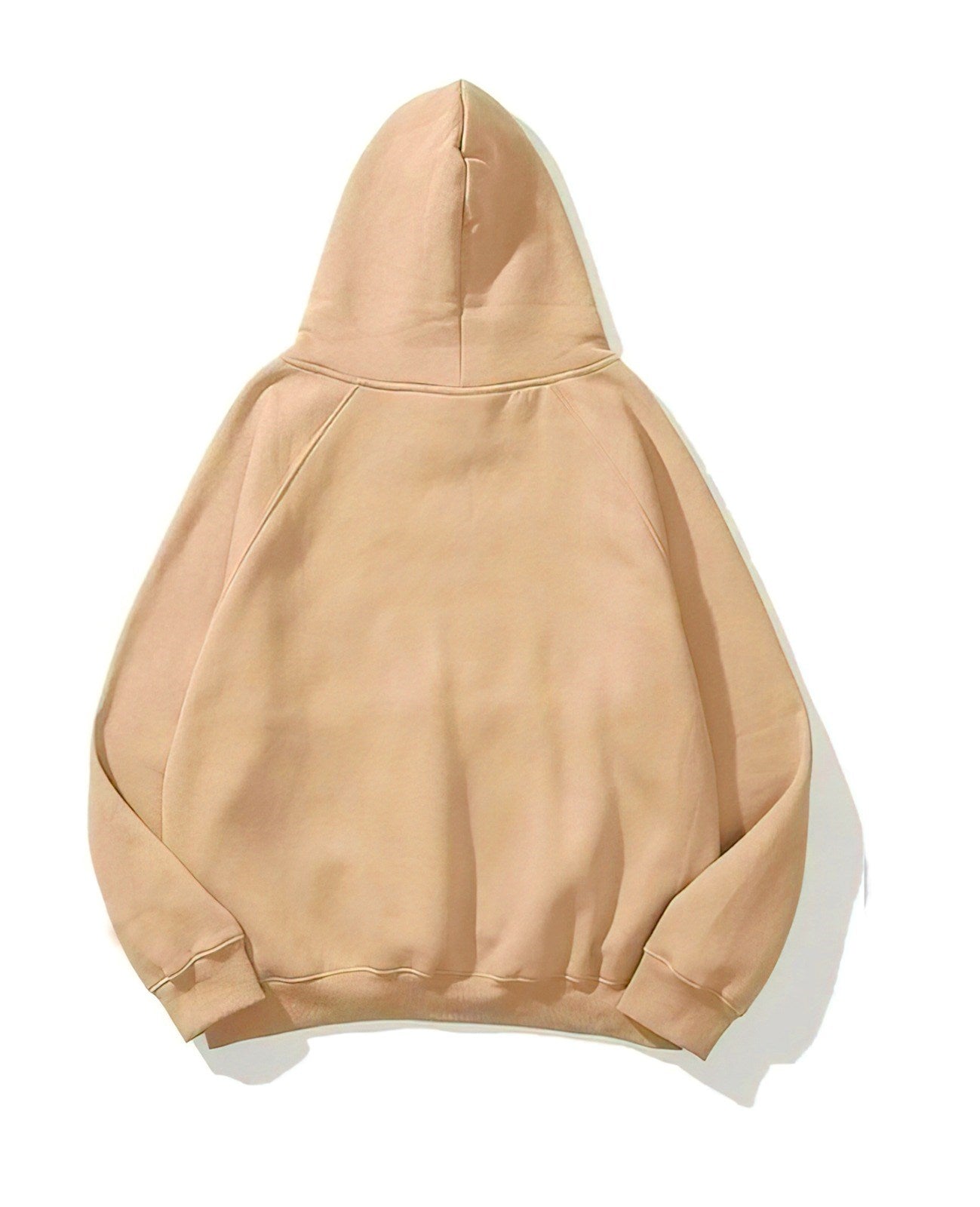 Kapüşonlu İçi Polar Sunflowers Baskılı Bej Unisex Oversize Hoodie Sweatshirt