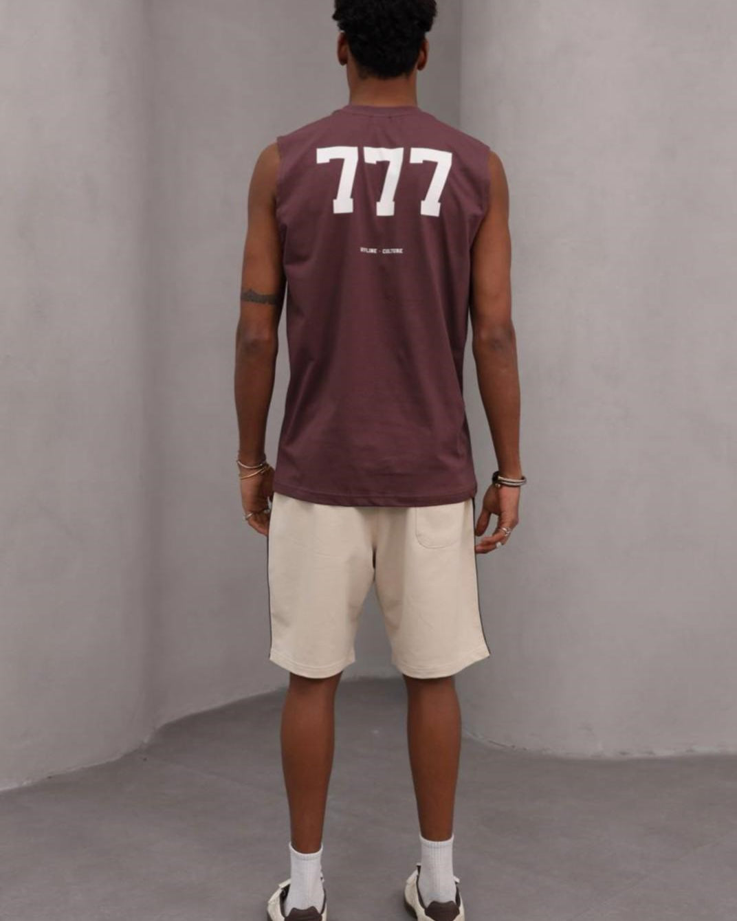 Rahat Kesim Offline Culture Kolsuz %100 Pamuk Tişört Erkek Bordo