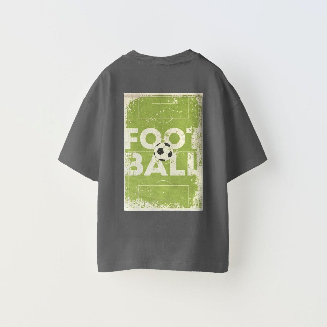 Believe Yazılı Futbol Tasarım Baskılı Füme Çocuk T-shirt