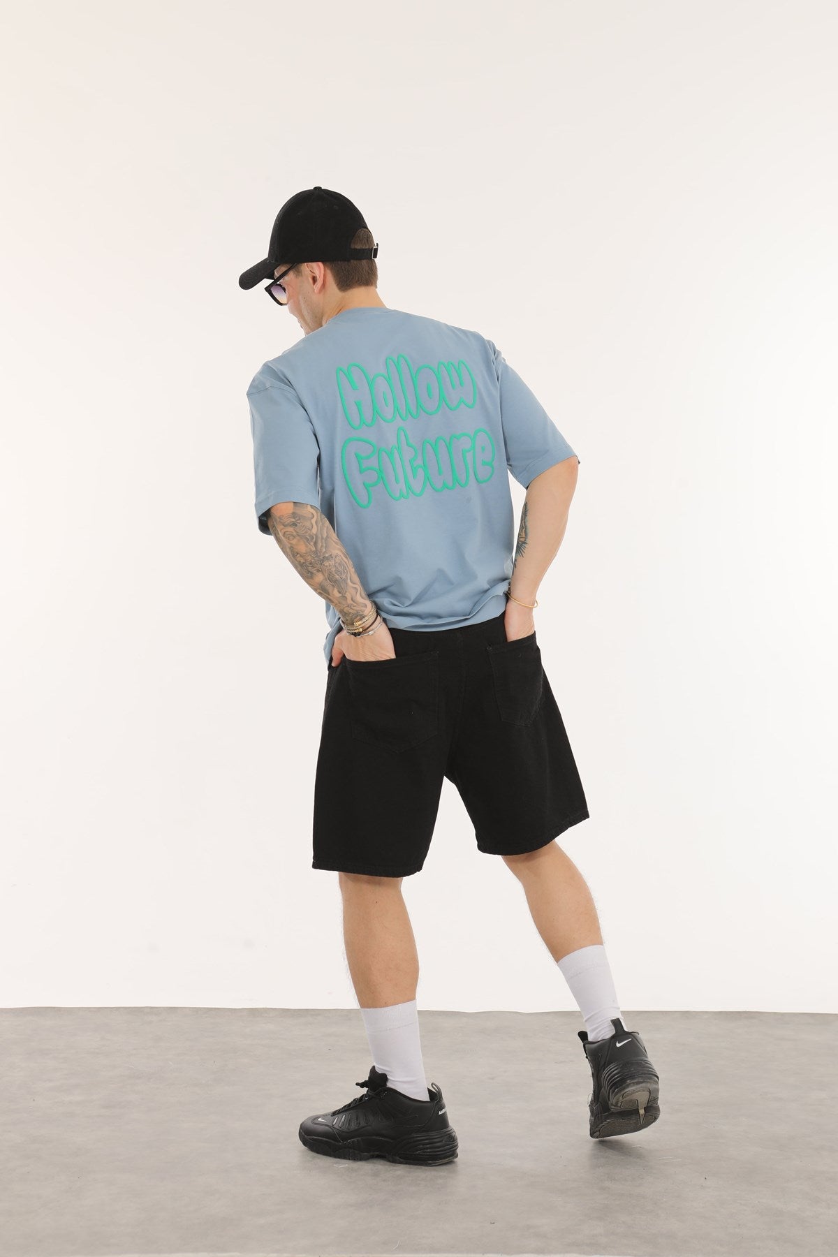 Bisiklet Yaka Oversize Erkek T-shirt