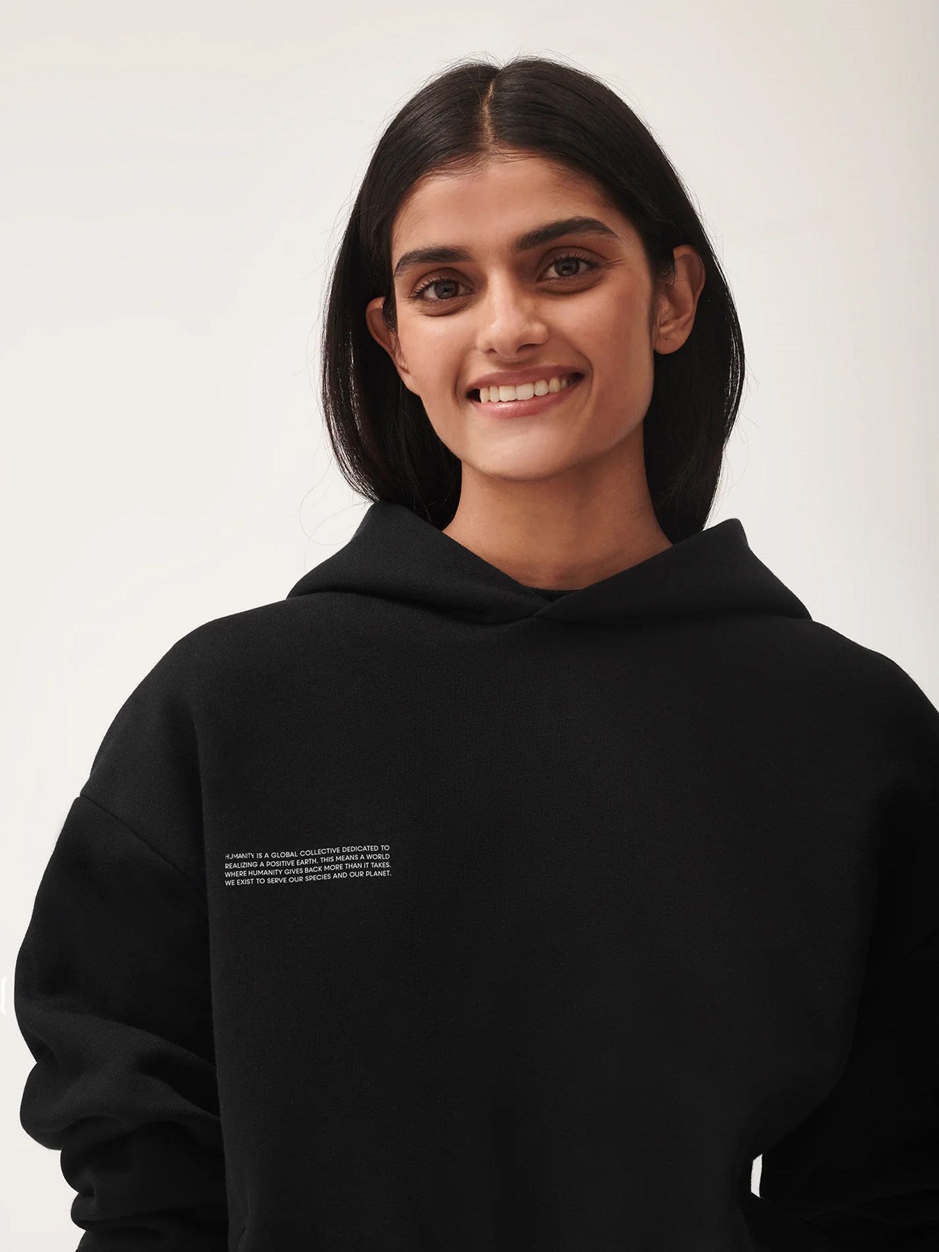 Siyah Unisex Kapüşonlu Nature Concept Baskılı Oversize Hoodie Sweatshirt