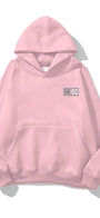 Kapüşonlu İçi Polar The Champ Dağ Baskılı Pembe Unisex Hoodie Sweatshirt