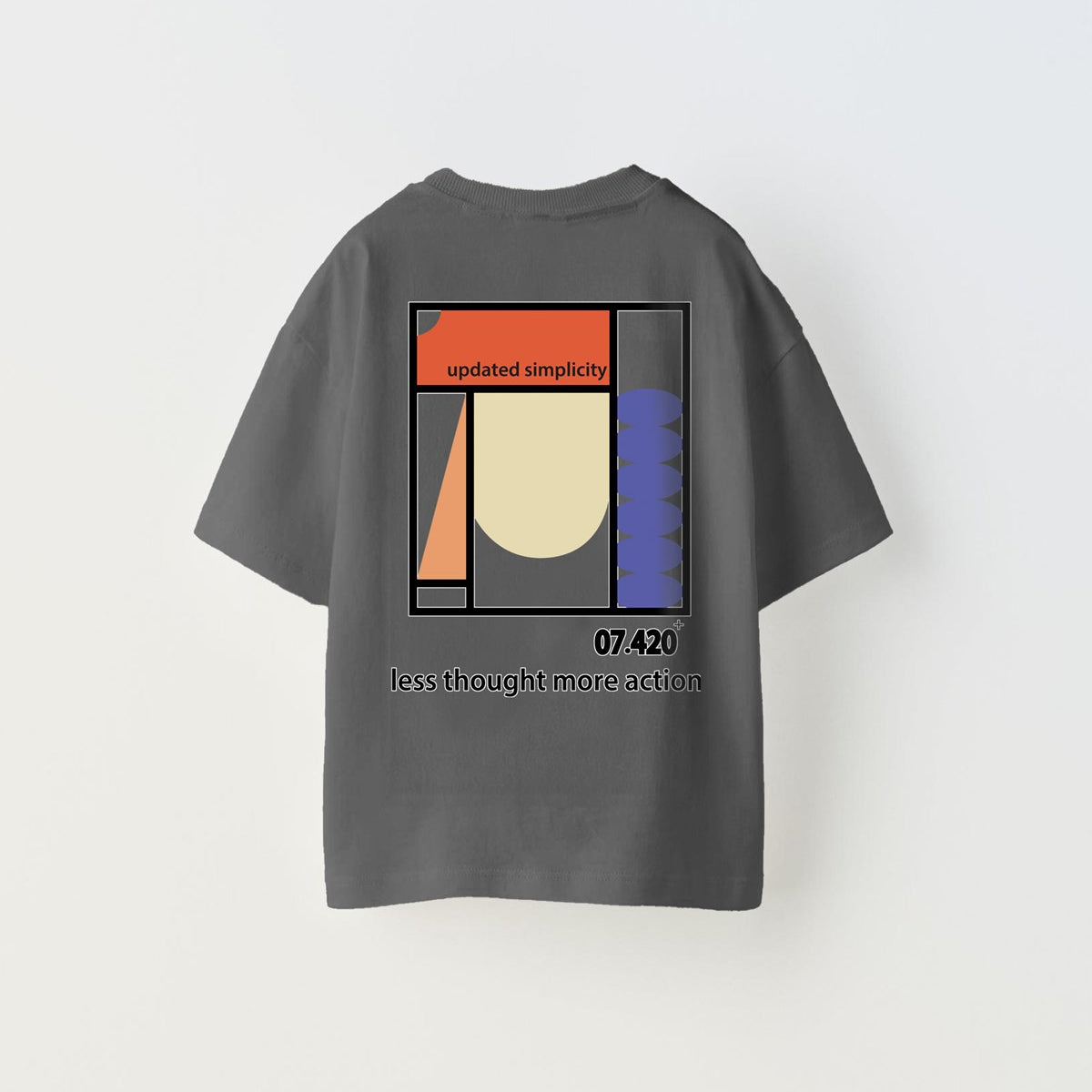 Updated Simplicity Yazılı Desen Tasarım Baskılı Füme Çocuk T-Shirt