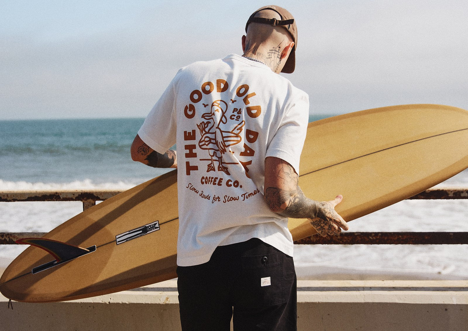 Bisiklet Yaka The Good Old Day Baskılı Oversize Erkek T-shirt