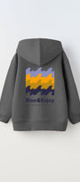 Kapüşonlu İçi Polar Rise And Enjoy Baskılı Füme Unisex Çocuk Hoodie Sweatshirt