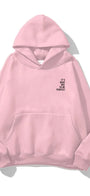 Kapüşonlu İçi Polar It's Okay Baskılı Unisex Pembe Oversize Hoodie Sweatshirt