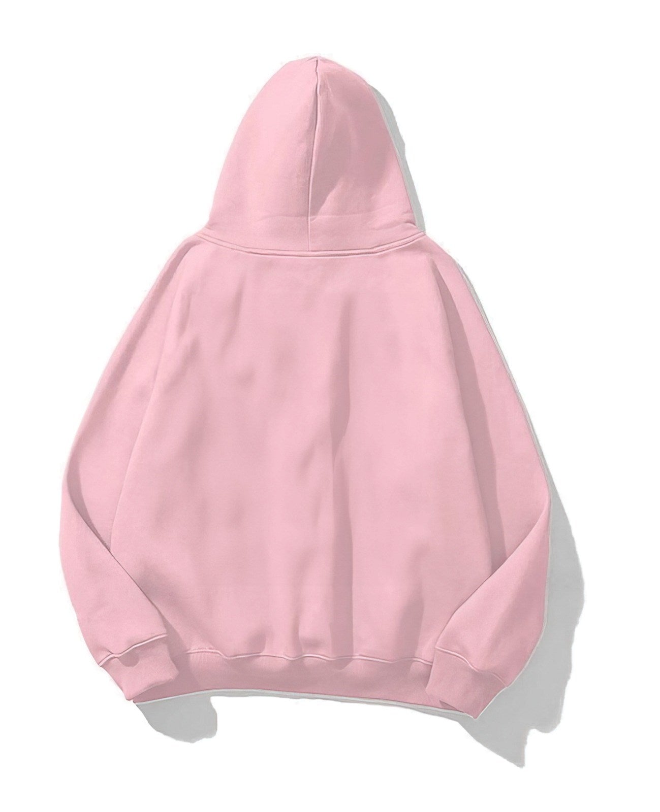 Kapüşonlu İçi Polar David Baskılı Pembe Unisex Oversize Hoodie Sweatshirt
