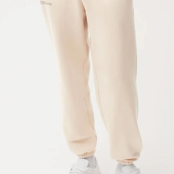 Beli Lastikli Paçası Lastikli Pamuklu Nefes Alan Nature Concept Regular Fit Jogger Bej Eşofman Altı