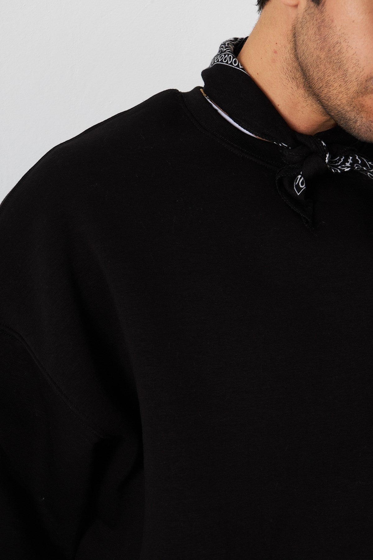 Bisiklet Yaka Basic 3 iplik Şardonlu Oversize Sweatshirt