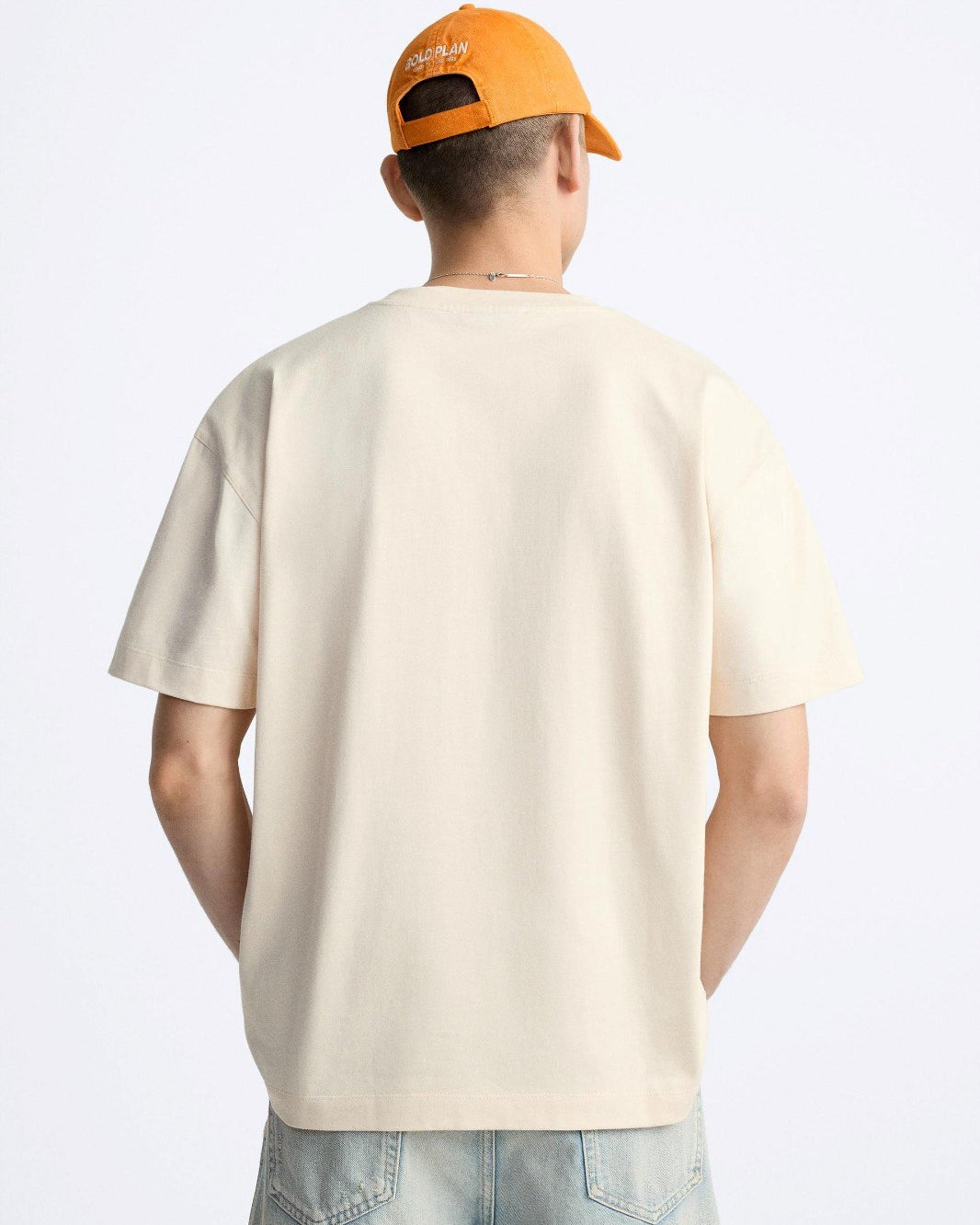 Bisiklet Yaka Syzygy Yazılı Oversize Ekru Erkek T-shirt