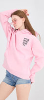 Kapüşonlu İçi Polar Normal People Scare Me Baskılı Pembe Unisex Hoodie Sweatshirt