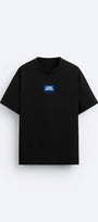 Classıc Aesthetic Yazı Baskılı Oversize Siyah Erkek T-shirt