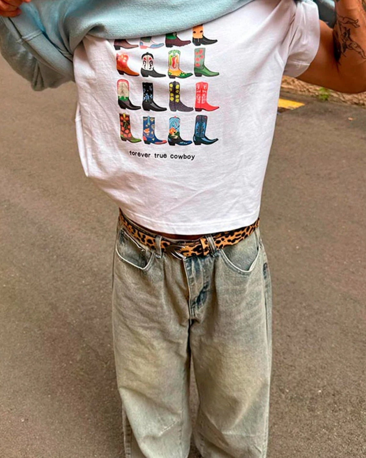 Kadın Western Ruhunu Taşıyan Forever Cowboy Tişört