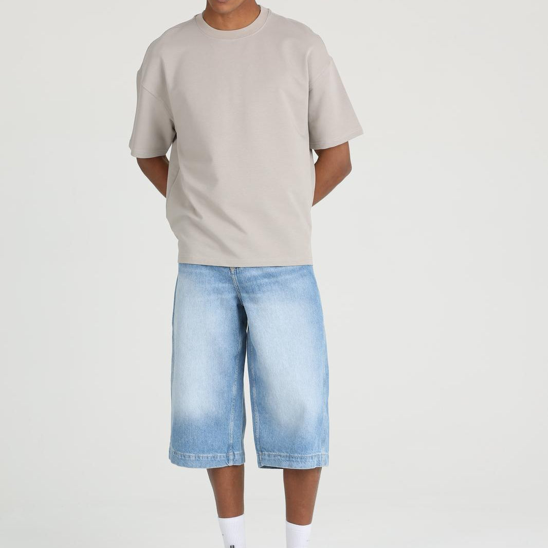 Erkek Basic ve Rahat Kesim Erkek Oversize 2 İplik Tişört