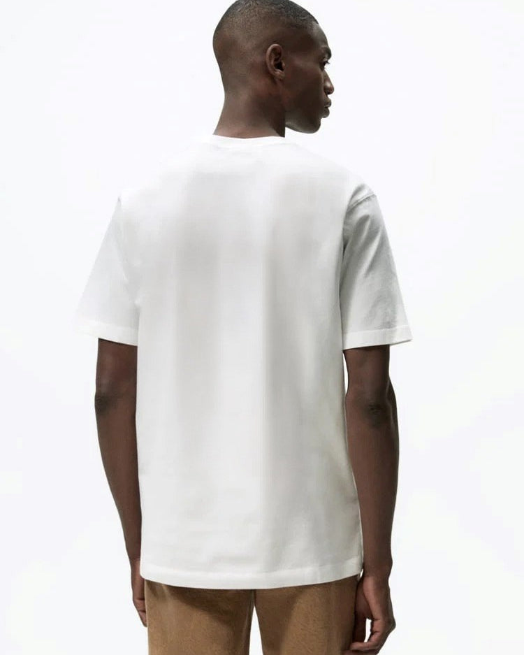 Classıc Aesthetic Yazı Baskılı Oversize Beyaz Erkek T-shirt