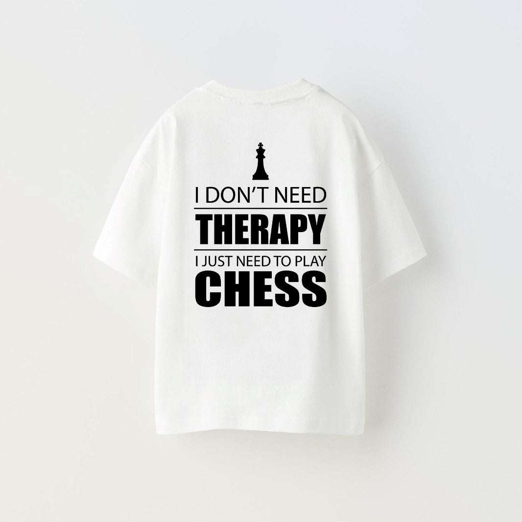 The Champ I Don'T Need Therapy I Just Need To Play Chess Yazılı Şah Tasarım Baskılı Beyaz Çocuk T-Sh
