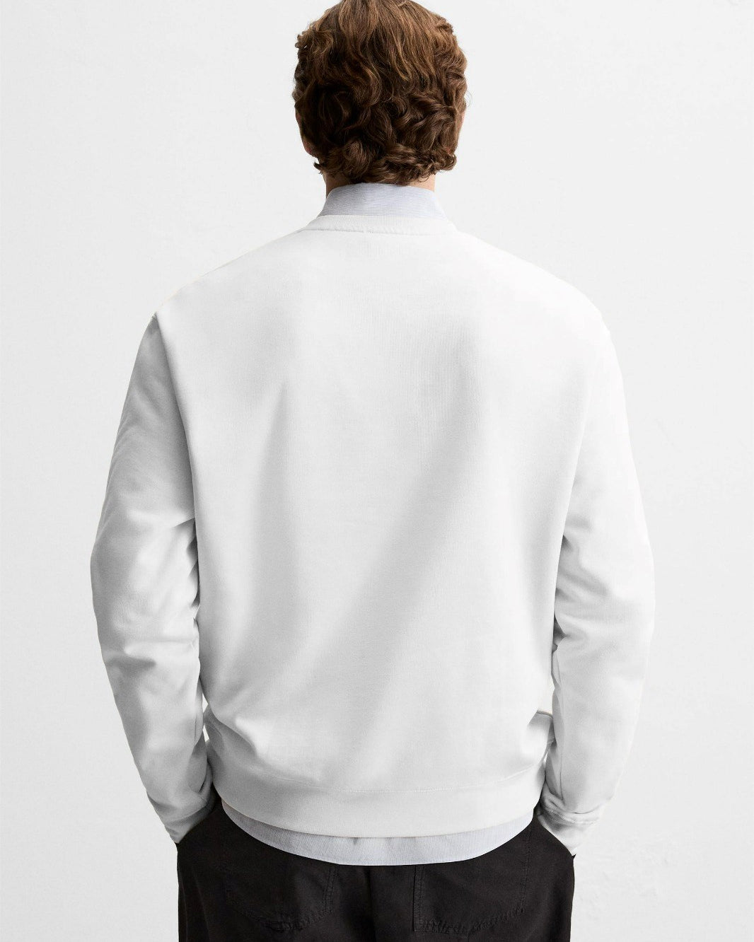 Bisiklet Yaka İçi Polar Life Story Yazı Baskılı Füme Oversize Sweatshirt