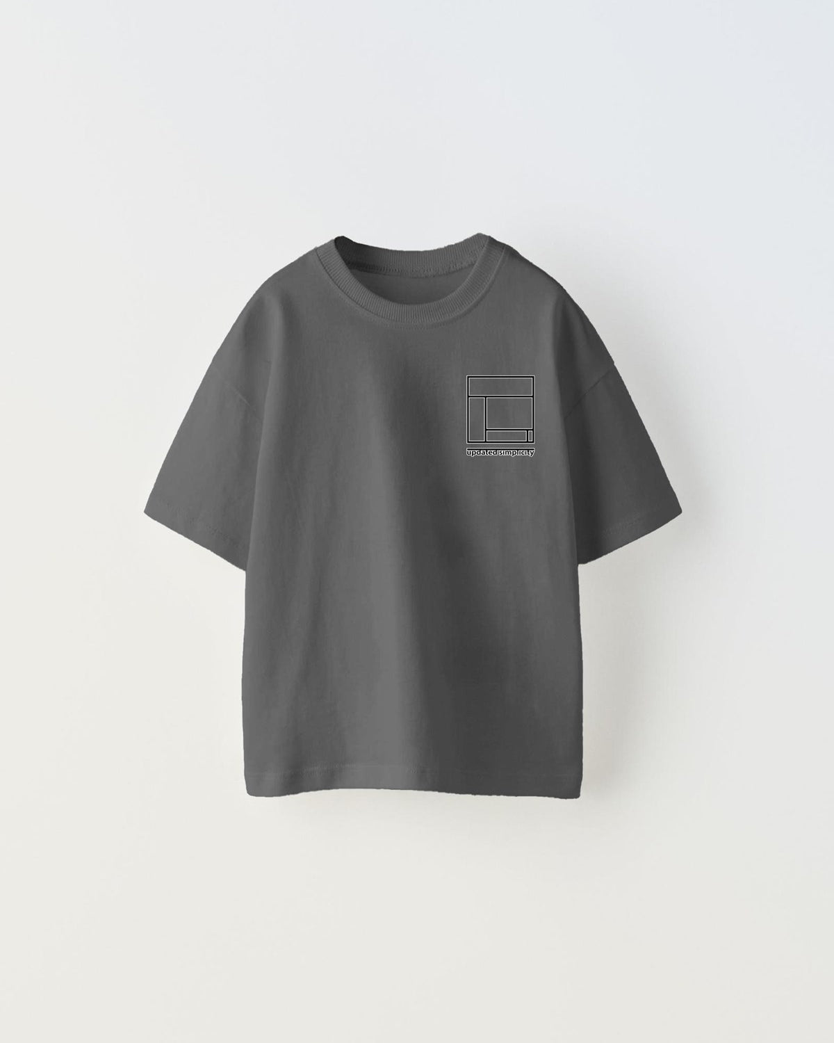 Updated Simplicity Yazılı Desen Tasarım Baskılı Füme Çocuk T-Shirt