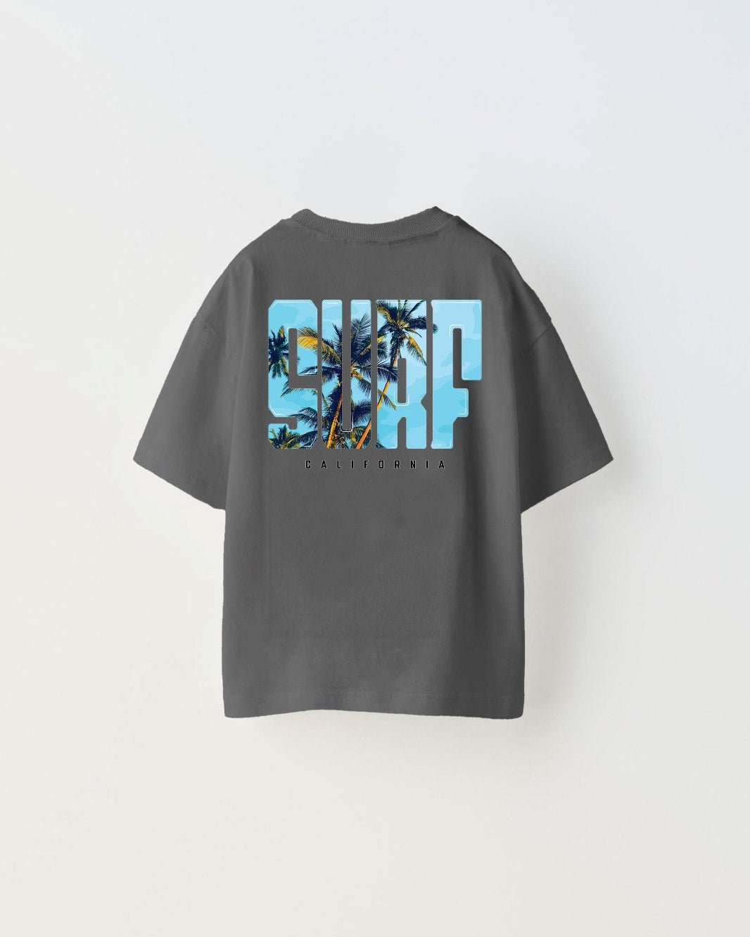 Surf California Yazılı Baskılı Füme Çocuk T-shirt