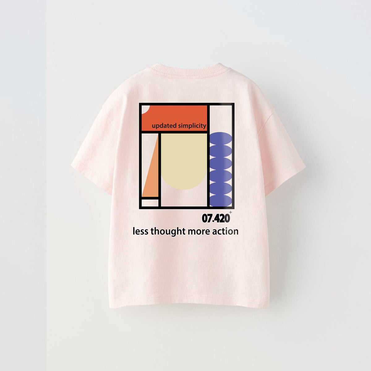 Updated Simplicity Yazılı Desen Tasarım Baskılı Pembe Çocuk T-Shirt