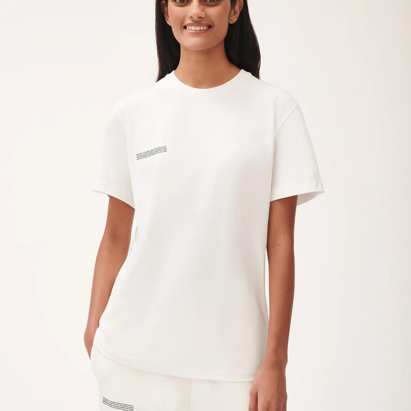Beyaz Unisex Nature Concept Baskılı Oversize T-shirt