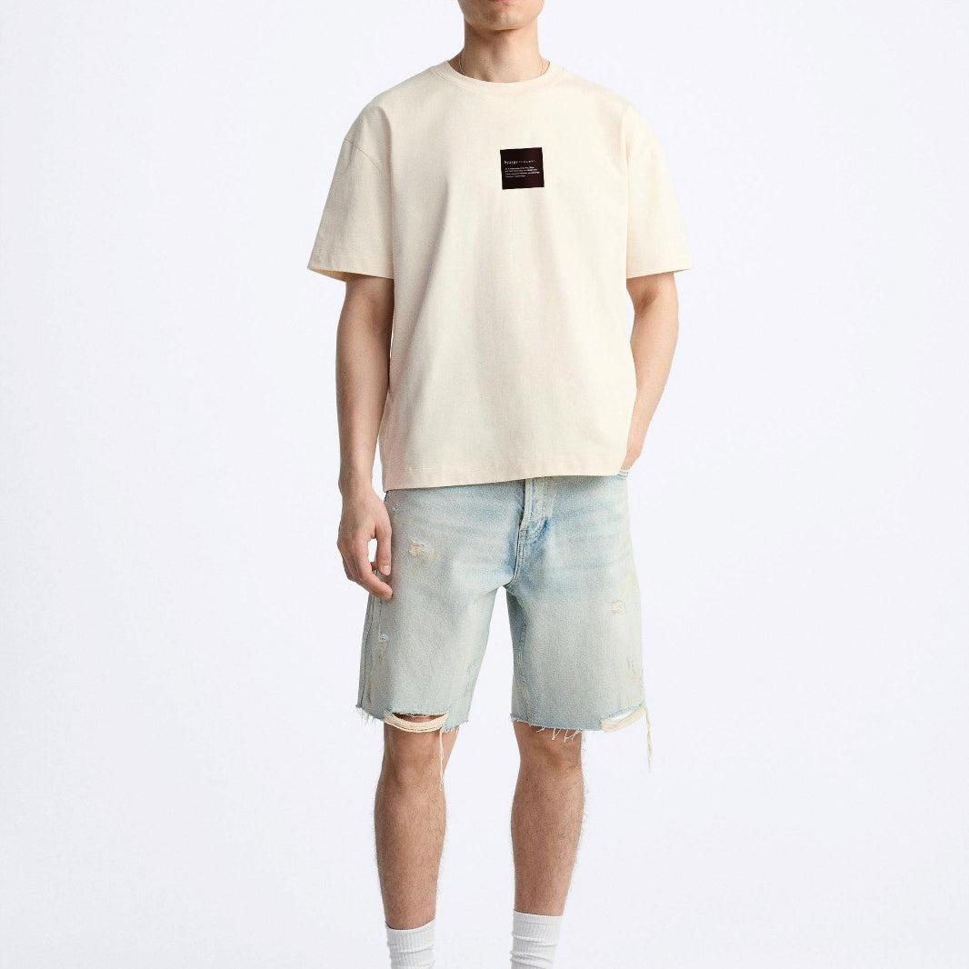 Bisiklet Yaka Syzygy Yazılı Oversize Ekru Erkek T-shirt