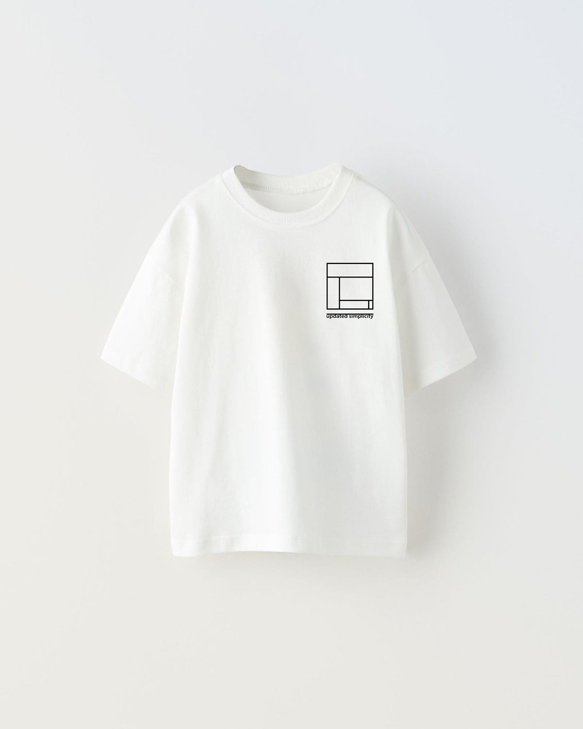 Updated Simplicity Yazılı Desen Tasarım Baskılı Beyaz Çocuk T-Shirt
