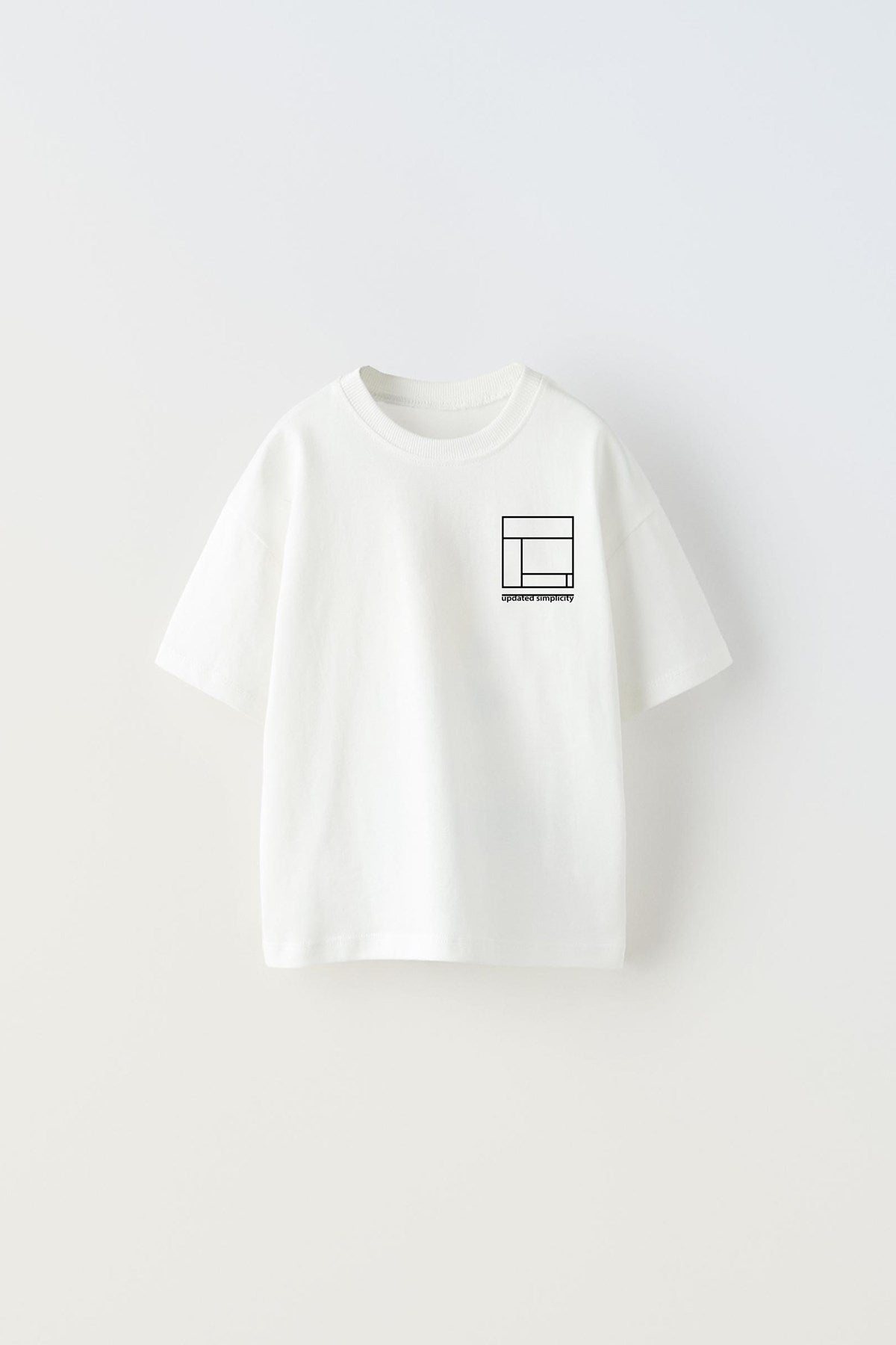 Updated Simplicity Yazılı Desen Tasarım Baskılı Beyaz Çocuk T-Shirt