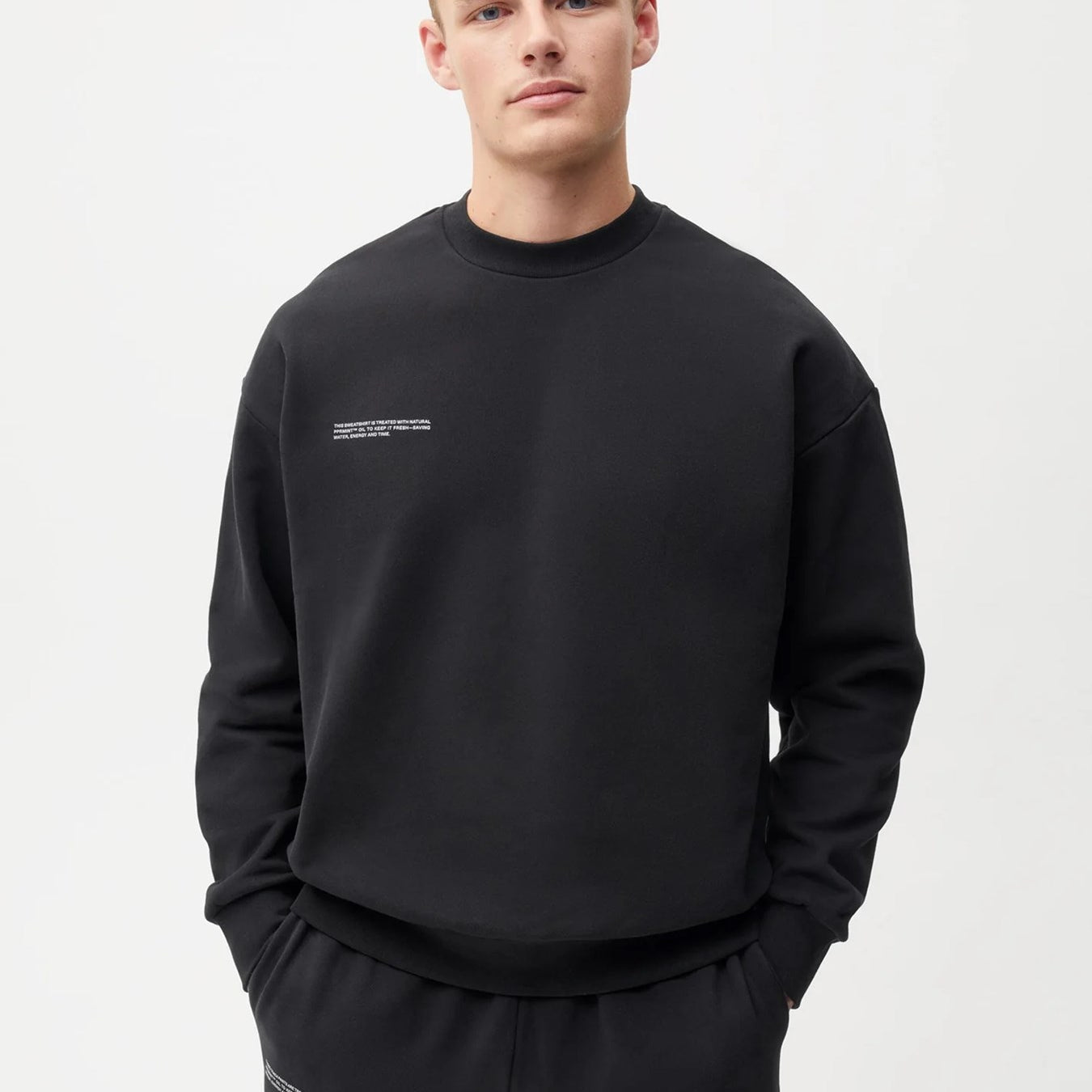 Siyah Unisex Bisiklet Yaka Nature Concept Baskılı Oversize Hoodie Sweatshirt